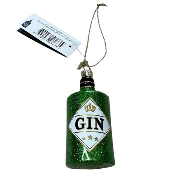 GIN Liquor Bottle Christmas Tree Ornament NWT Holiday Decor Gift - Picture 1 of 7